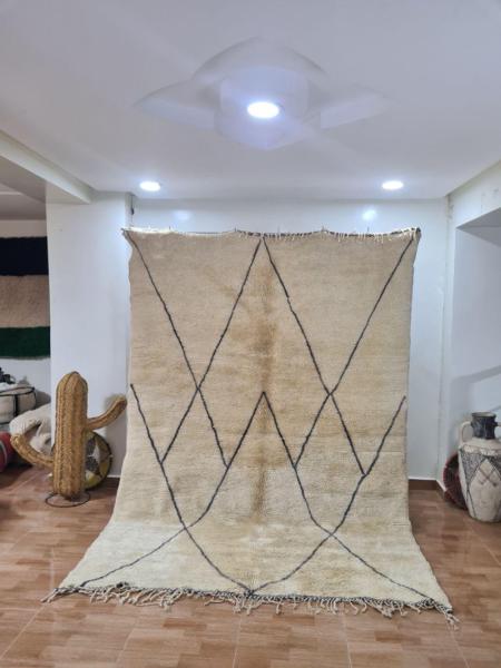 White Dhulfiqar Marokkaans handgemaakt tapijt